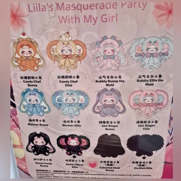 SECRET LIILA 600% V3 MASQUERADE PARTY WITH MY GIRL BLACK BUNNY LILA - Picture 3 of 4